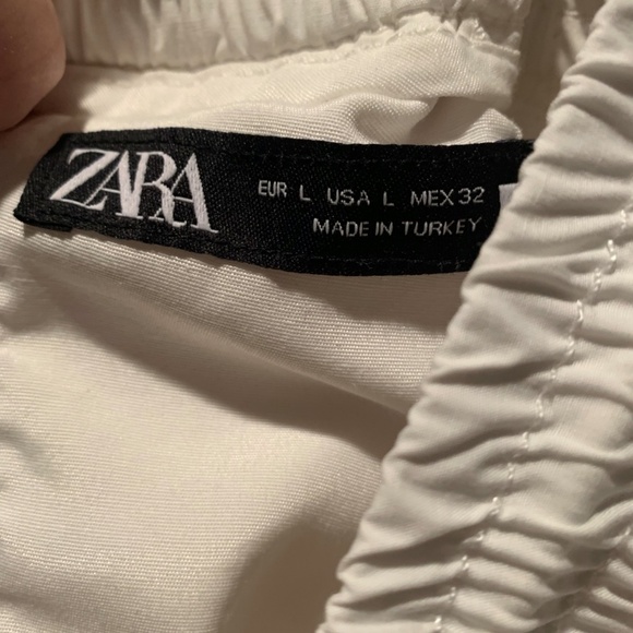 Zara Women's Pull On Cargo Pants in White Large - Picture 4 of 5